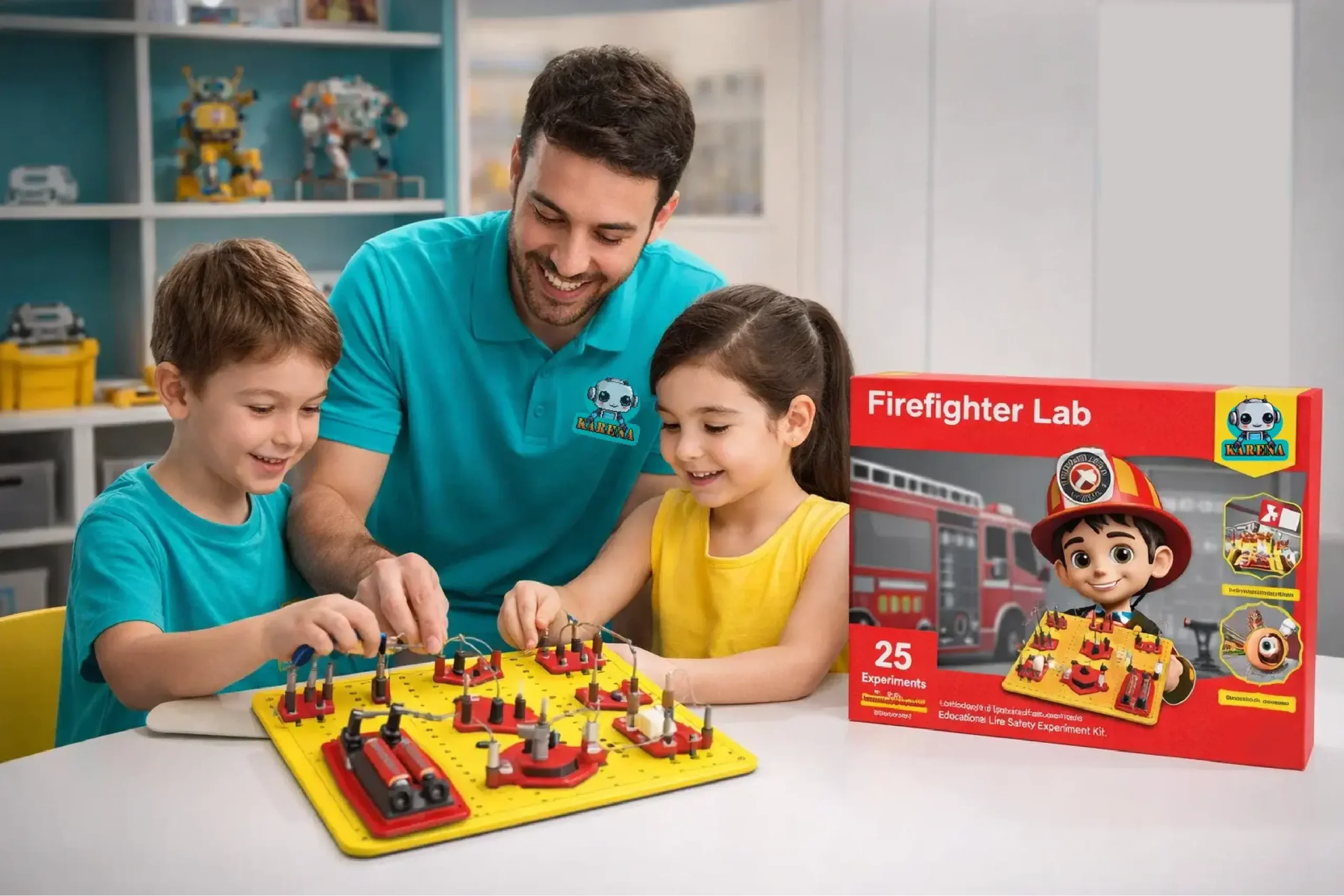 پک آموزشی آزمایشگاه آتش‌نشانی کارنا برای آموزش علمی و عملی کودکان به‌صورت بازی‌محور