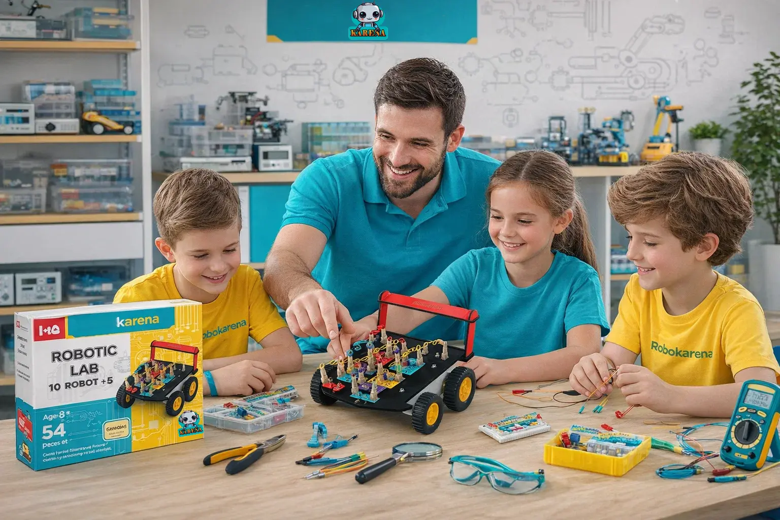پک آموزشی آزمایشگاه رباتیک روبوکارنا برای آموزش عملی رباتیک به کودکان و نوجوانان